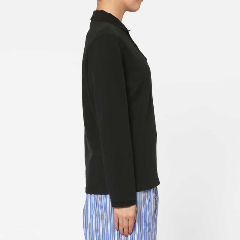 HOMME GIRLS HOMME GIRLS ＜オム ガールズ＞ ロゴ入りロングスリーブポロシャツ BLACK