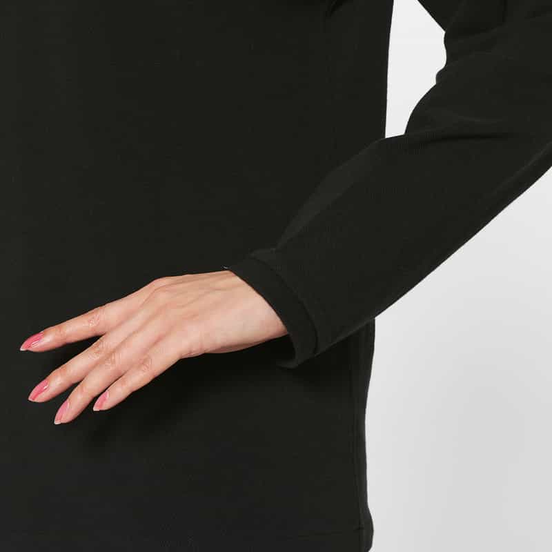 HOMME GIRLS HOMME GIRLS ＜オム ガールズ＞ ロゴ入りロングスリーブポロシャツ BLACK