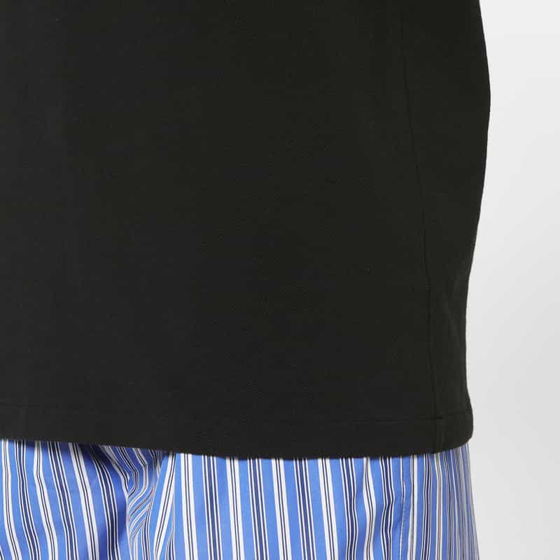 HOMME GIRLS HOMME GIRLS ＜オム ガールズ＞ ロゴ入りロングスリーブポロシャツ BLACK