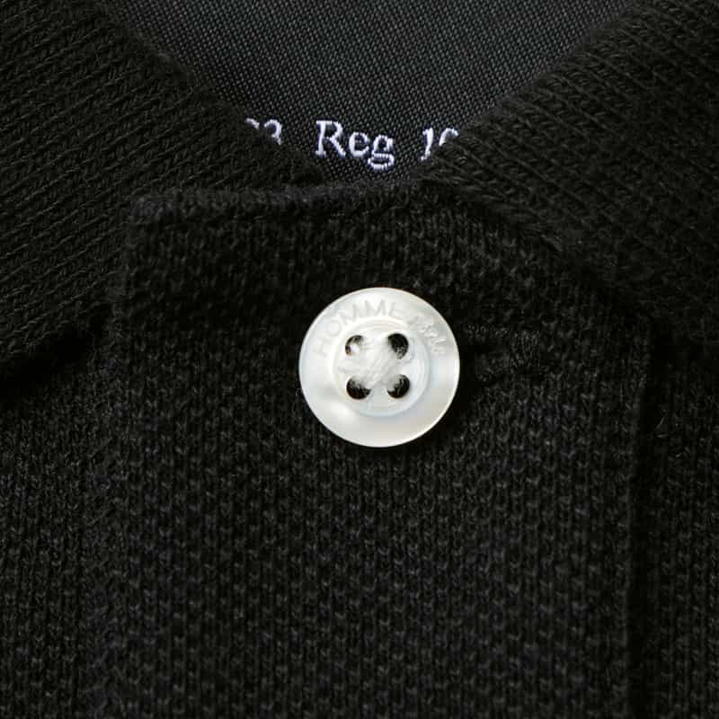 HOMME GIRLS HOMME GIRLS ＜オム ガールズ＞ ロゴ入りロングスリーブポロシャツ BLACK