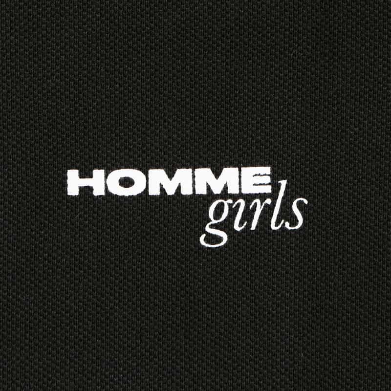 HOMME GIRLS HOMME GIRLS ＜オム ガールズ＞ ロゴ入りロングスリーブポロシャツ BLACK