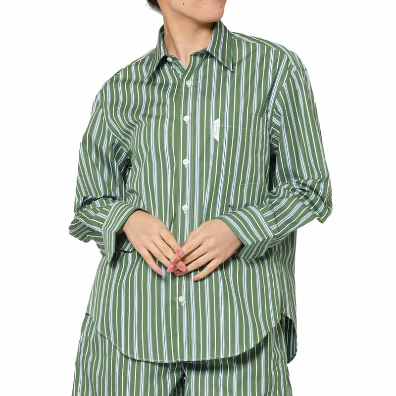 HOMME GIRLS ＜オム ガールズ＞ マルチストライプ柄シャツ