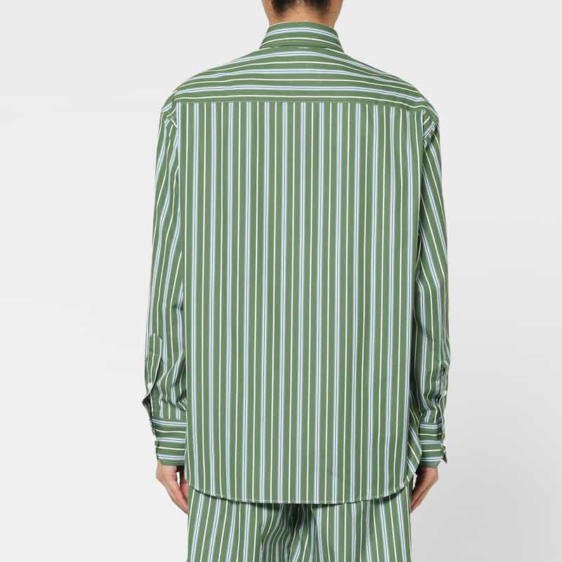 HOMME GIRLS HOMME GIRLS ＜オム ガールズ＞ マルチストライプ柄シャツ GREEN