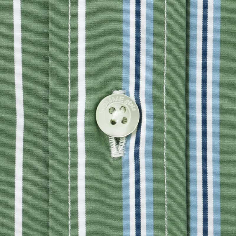 HOMME GIRLS HOMME GIRLS ＜オム ガールズ＞ マルチストライプ柄シャツ GREEN