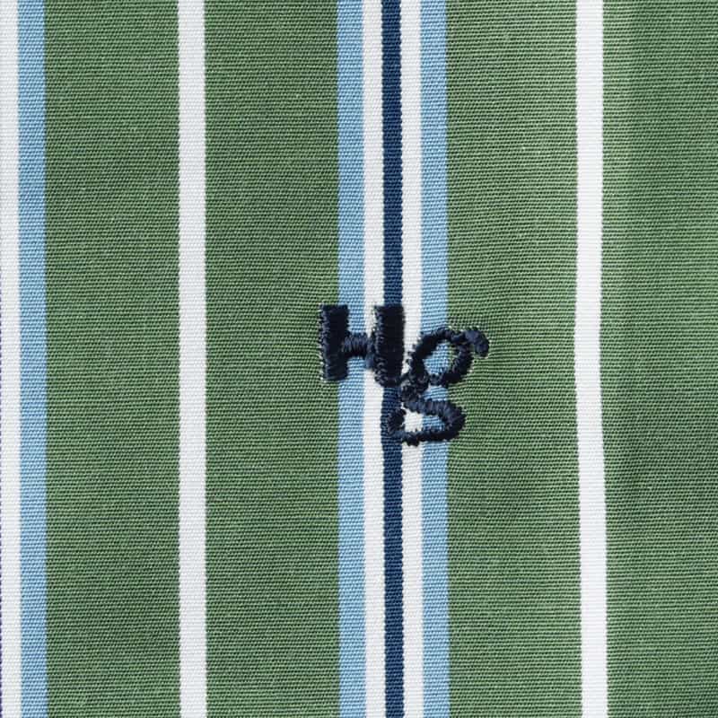 HOMME GIRLS HOMME GIRLS ＜オム ガールズ＞ マルチストライプ柄シャツ GREEN