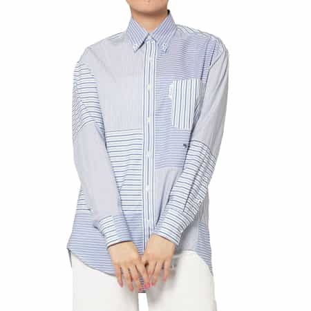 HOMME GIRLS ＜オム ガールズ＞ パッチワークデザインシャツ