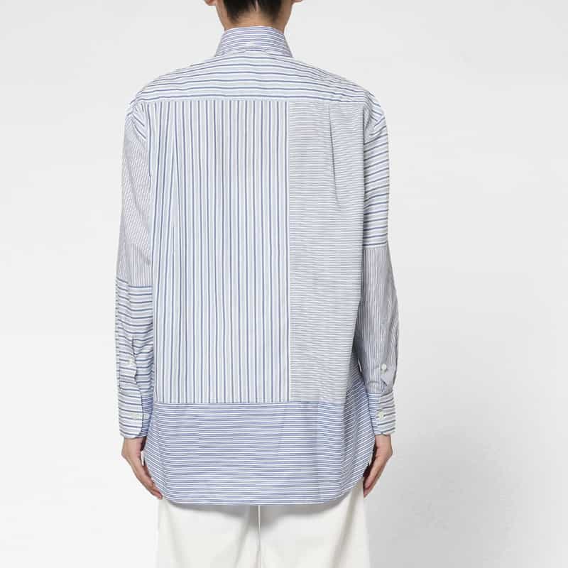 HOMME GIRLS HOMME GIRLS ＜オム ガールズ＞ パッチワークデザインシャツ LIGHT BLUE