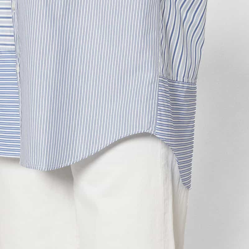 HOMME GIRLS HOMME GIRLS ＜オム ガールズ＞ パッチワークデザインシャツ LIGHT BLUE