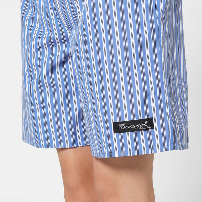 HOMME GIRLS HOMME GIRLS ＜オム ガールズ＞ ストライプ柄ボクサーショートパンツ BLUE