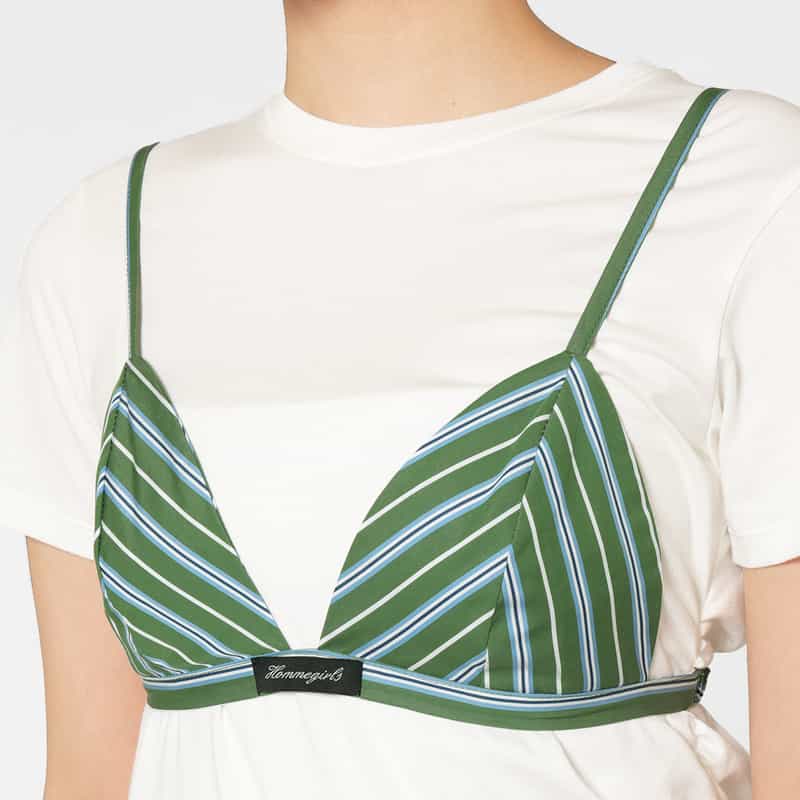 HOMME GIRLS HOMME GIRLS ＜オム ガールズ＞ ストライプ柄ブラレット GREEN