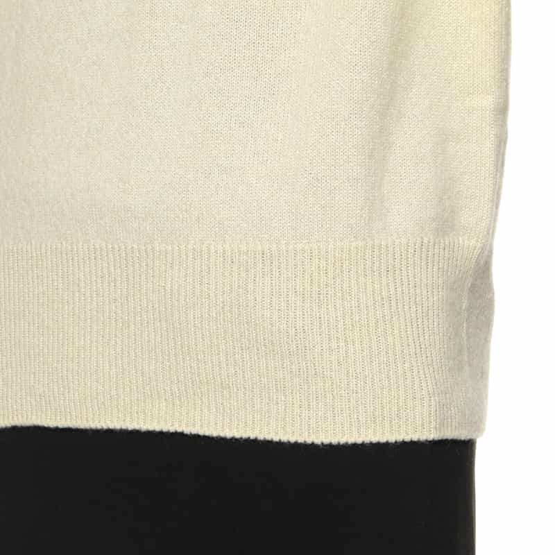 BARNEYS NEW YORK カシミヤ オフタートルネックニットプルオーバー IVORY