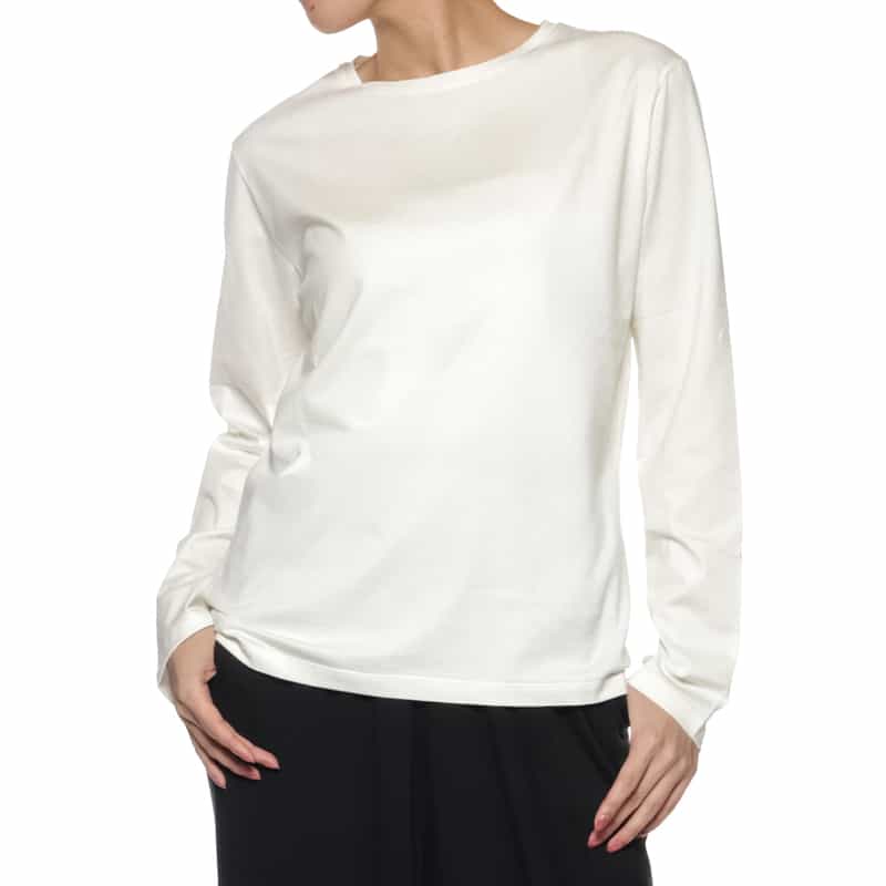 ウォッシャブル プラチナフェイスコットン ロングスリーブカットソー