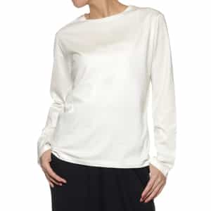 ウォッシャブル プラチナフェイスコットン ロングスリーブカットソー