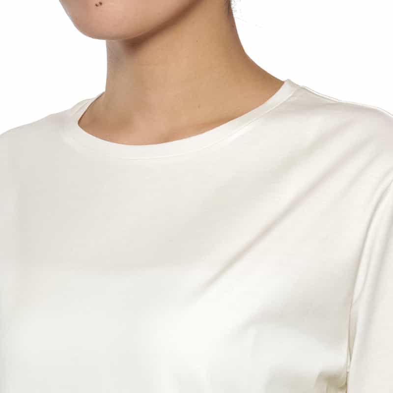 BARNEYS NEW YORK ウォッシャブル プラチナフェイスコットン ロングスリーブカットソー WHITE