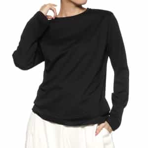 ウォッシャブル プラチナフェイスコットン ロングスリーブカットソー