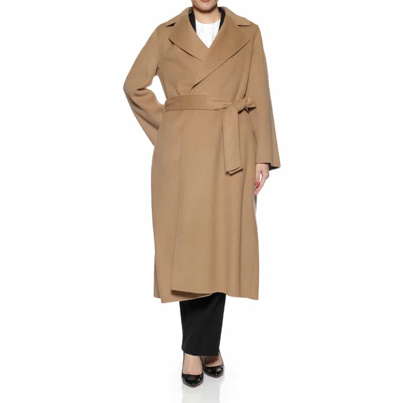 BARNEYS NEW YORK ベルテッド ロングコート CAMEL