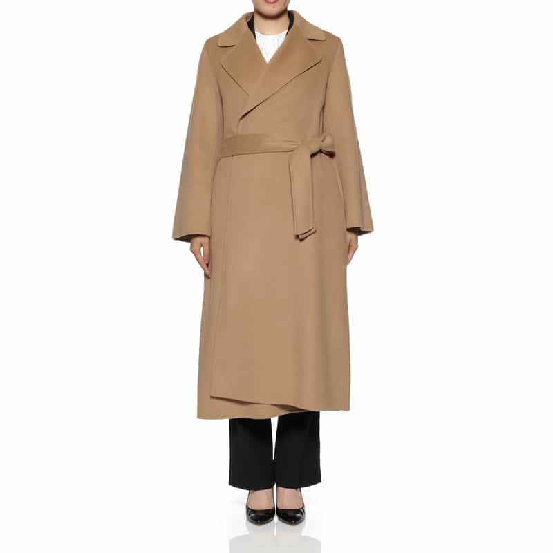 BARNEYS NEW YORK ベルテッド ロングコート CAMEL