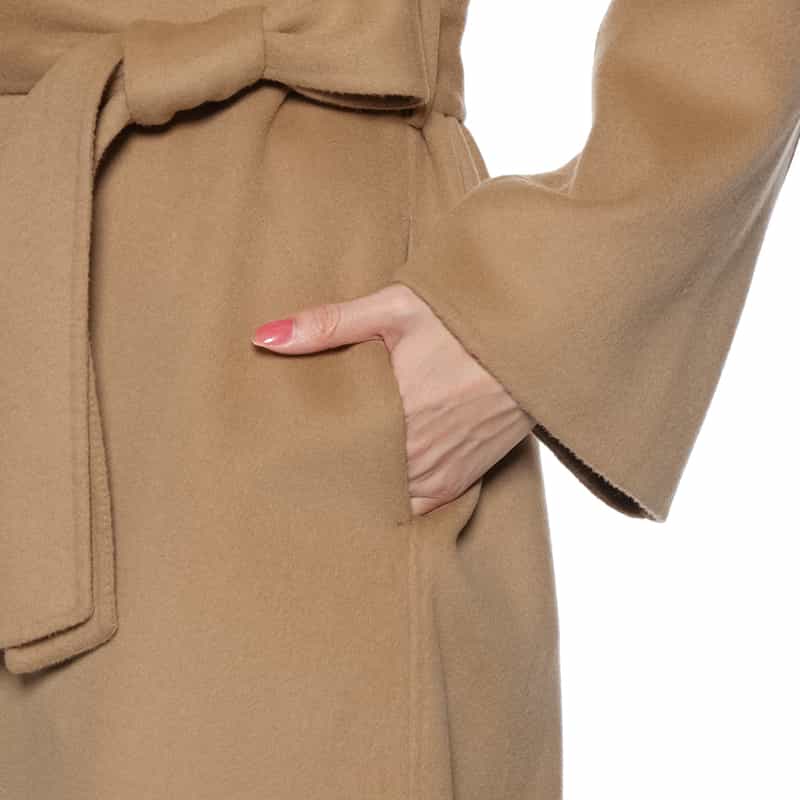 BARNEYS NEW YORK ベルテッド ロングコート CAMEL