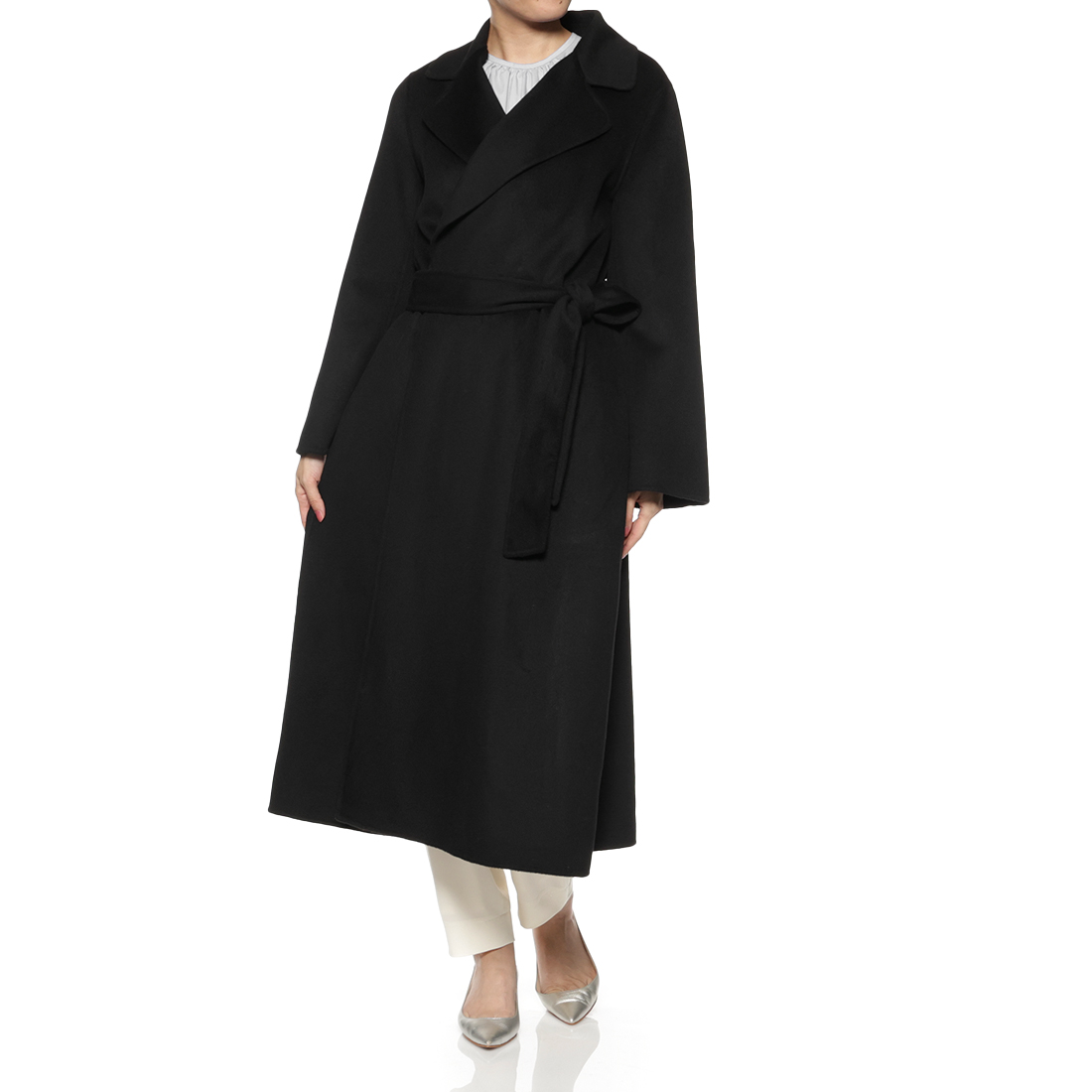 ベルテッド ロングコート