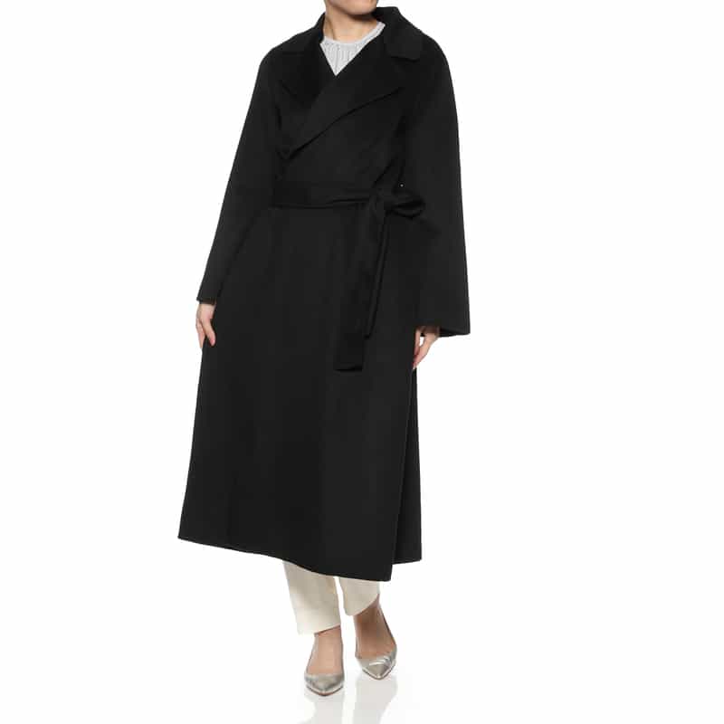 BARNEYS NEW YORK ベルテッド ロングコート BLACK