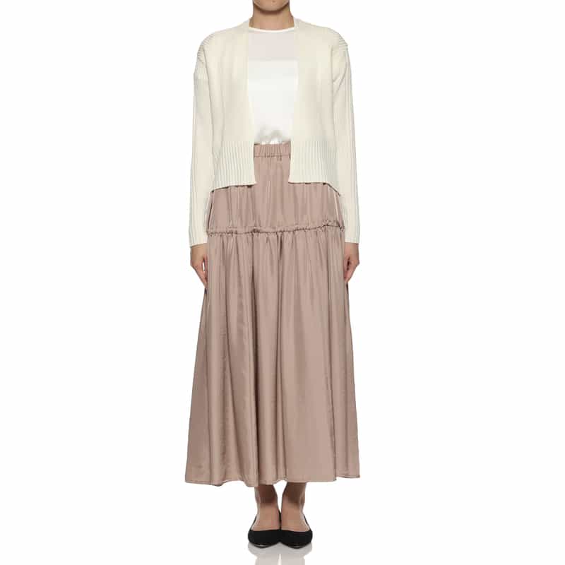 BARNEYS NEW YORK リブニット ボレロカーディガン IVORY