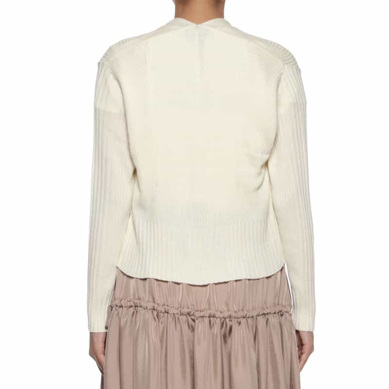 BARNEYS NEW YORK リブニット ボレロカーディガン IVORY