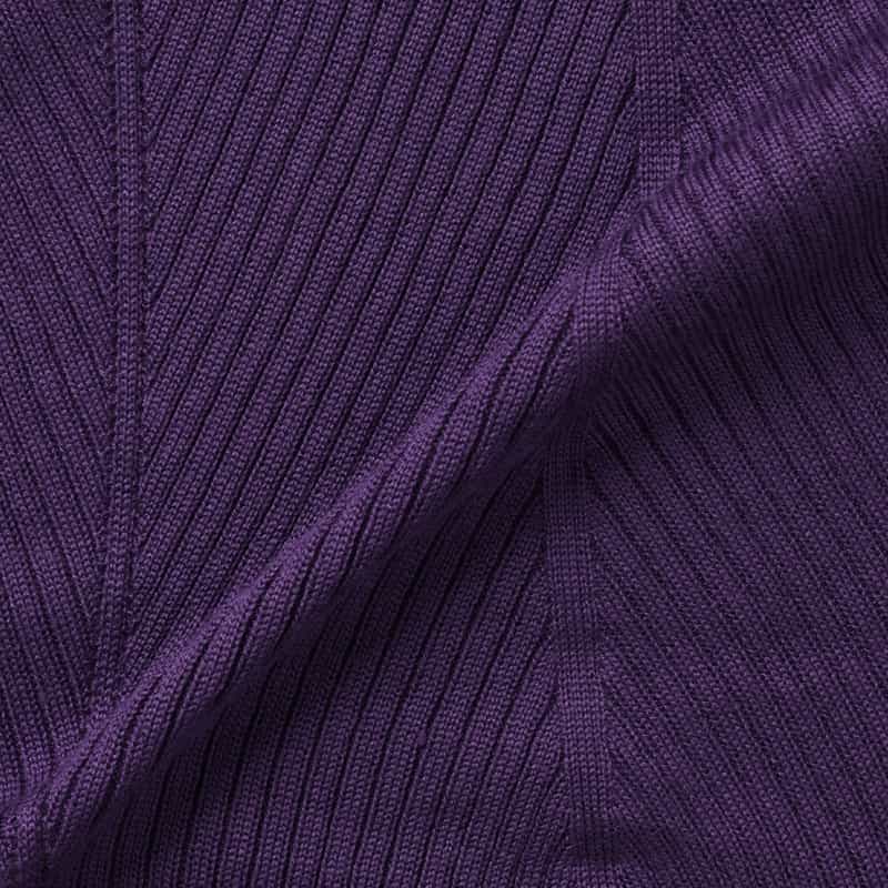 BARNEYS NEW YORK リブニット ボレロカーディガン PURPLE