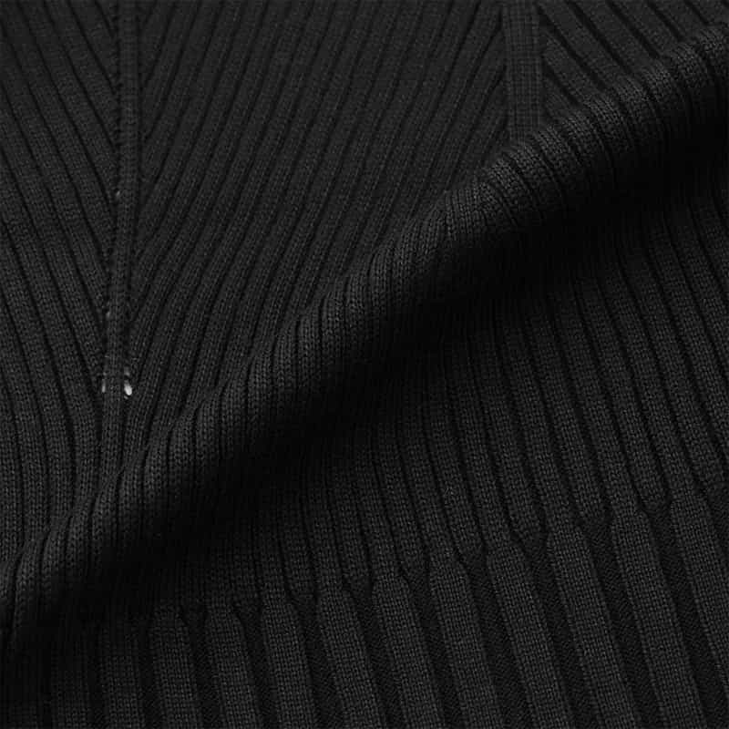 BARNEYS NEW YORK リブニット ボレロカーディガン BLACK