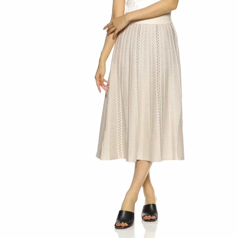 BARNEYS NEW YORK セットアップ ジャカードニットスカート IVORY