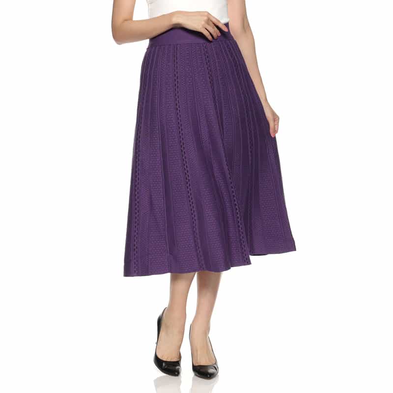 BARNEYS NEW YORK セットアップ ジャカードニットスカート PURPLE