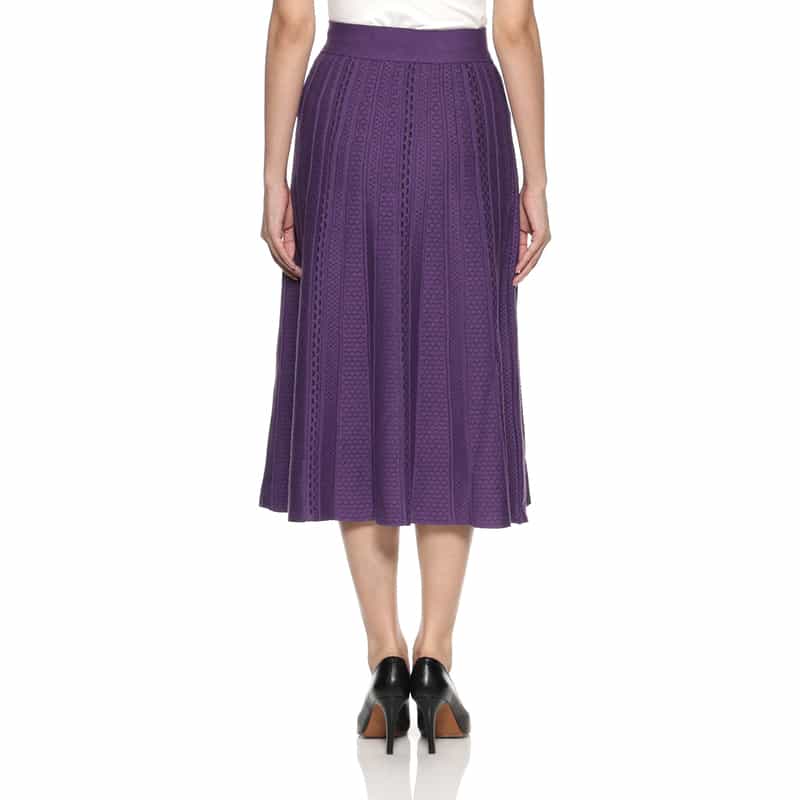 BARNEYS NEW YORK セットアップ ジャカードニットスカート PURPLE