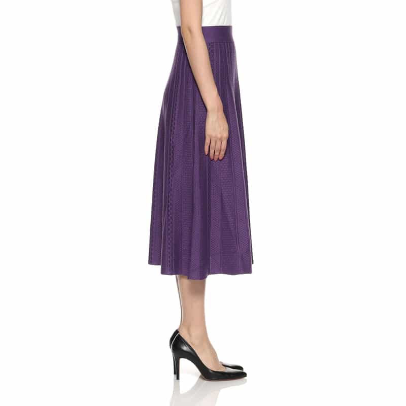 BARNEYS NEW YORK セットアップ ジャカードニットスカート PURPLE