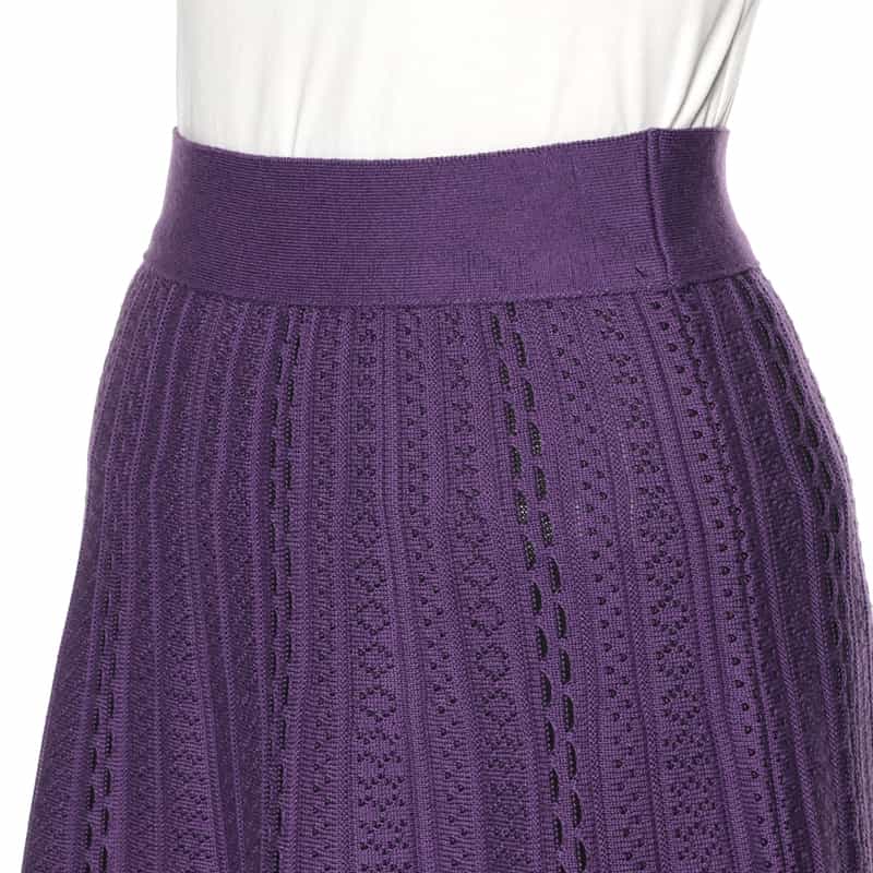 BARNEYS NEW YORK セットアップ ジャカードニットスカート PURPLE