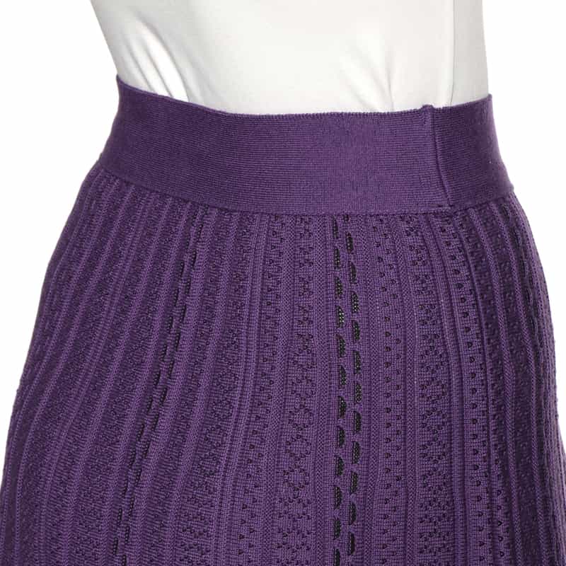 BARNEYS NEW YORK セットアップ ジャカードニットスカート PURPLE