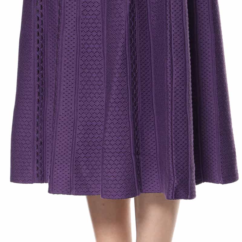 BARNEYS NEW YORK セットアップ ジャカードニットスカート PURPLE