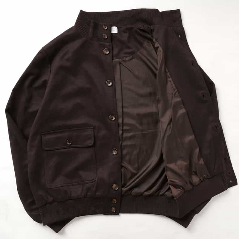BARNEYS NEW YORK バルスター型フェイクスエードブルゾン BROWN