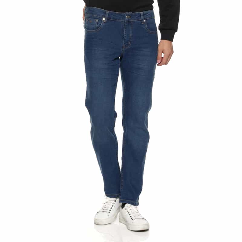 BARNEYS NEW YORK スリムストレートデニムパンツ BLUE