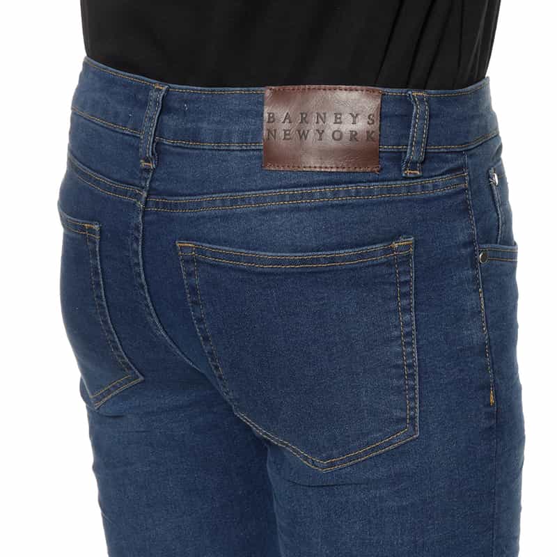 BARNEYS NEW YORK スリムストレートデニムパンツ BLUE