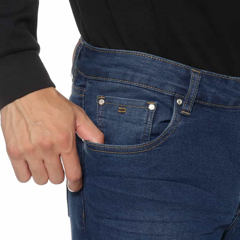 BARNEYS NEW YORK スリムストレートデニムパンツ BLUE