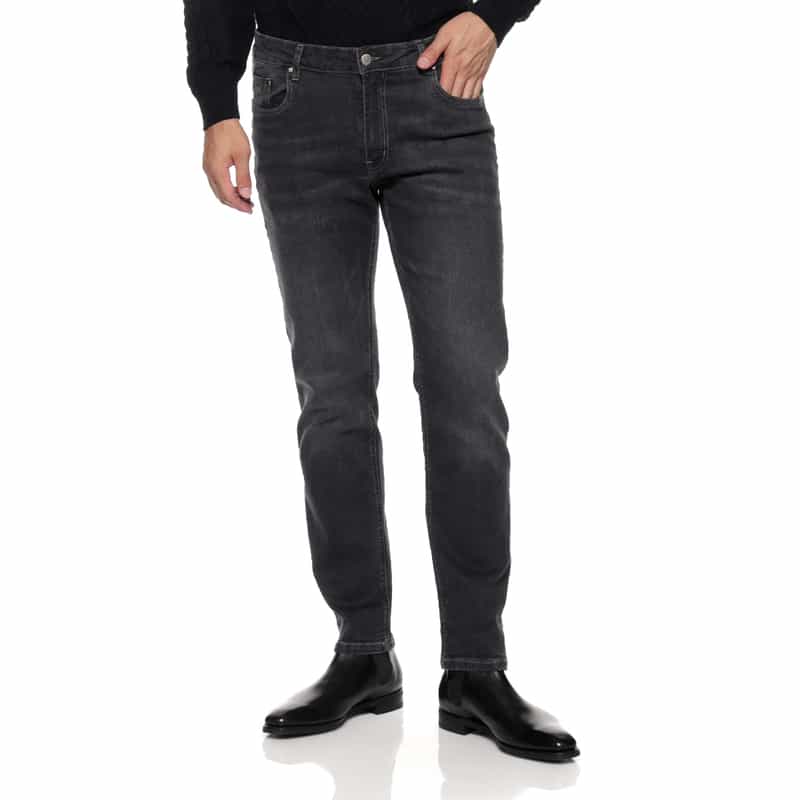 BARNEYS NEW YORK スリムストレートデニムパンツ GRAY