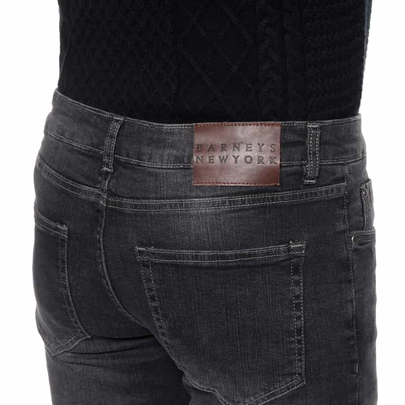 BARNEYS NEW YORK スリムストレートデニムパンツ GRAY