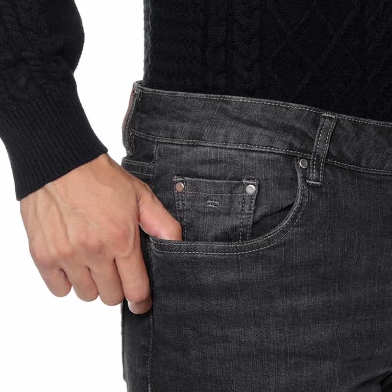 BARNEYS NEW YORK スリムストレートデニムパンツ GRAY