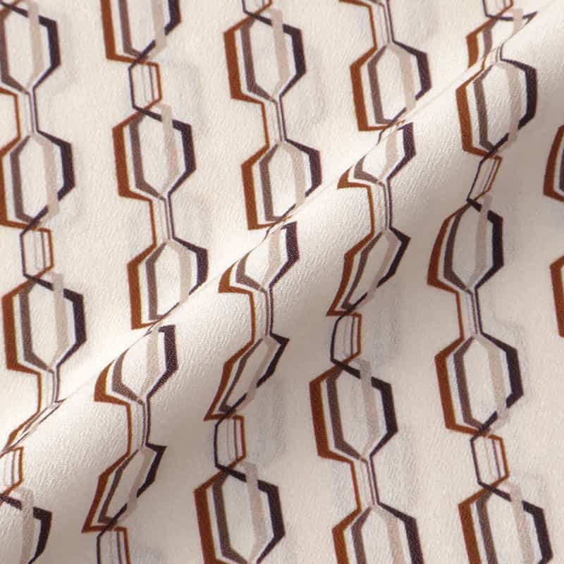 BARNEYS NEW YORK ウォッシャブル ランダムタックスリーブ プリントブラウス OFF WHITE