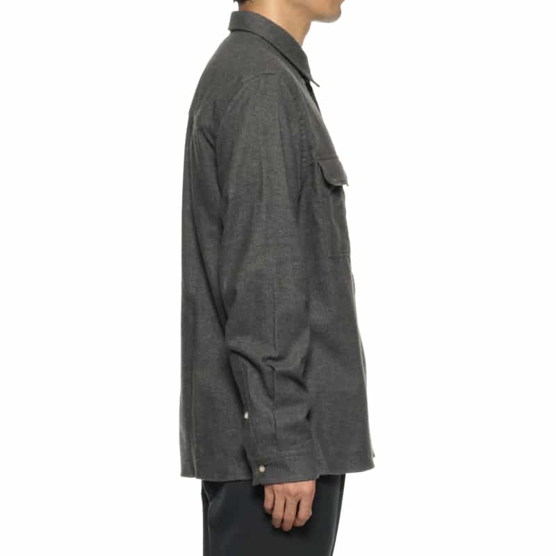 FIGARET FIGARET＜フィガレ＞ バーニーズ　ニューヨーク限定フランネル素材カジュアルシャツ DARK GRAY