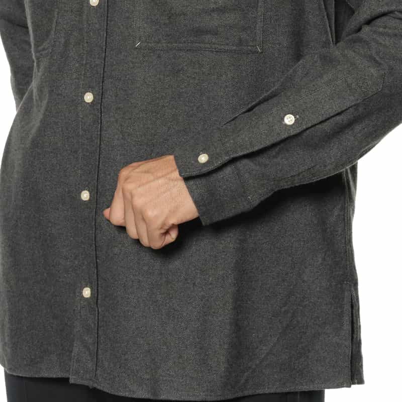 FIGARET FIGARET＜フィガレ＞ バーニーズ　ニューヨーク限定フランネル素材カジュアルシャツ DARK GRAY