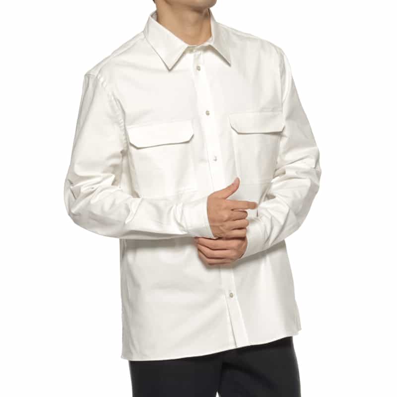 FIGARET FIGARET＜フィガレ＞ バーニーズ　ニューヨーク限定ツイル素材カジュアルシャツ WHITE