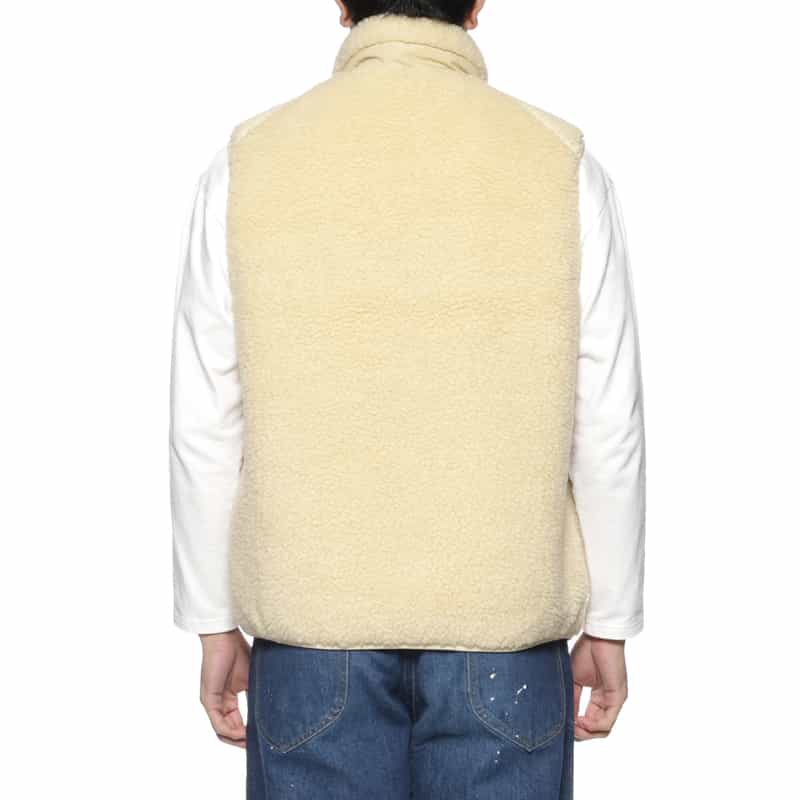 BARNEYS NEW YORK ボアフリースベスト WHITE