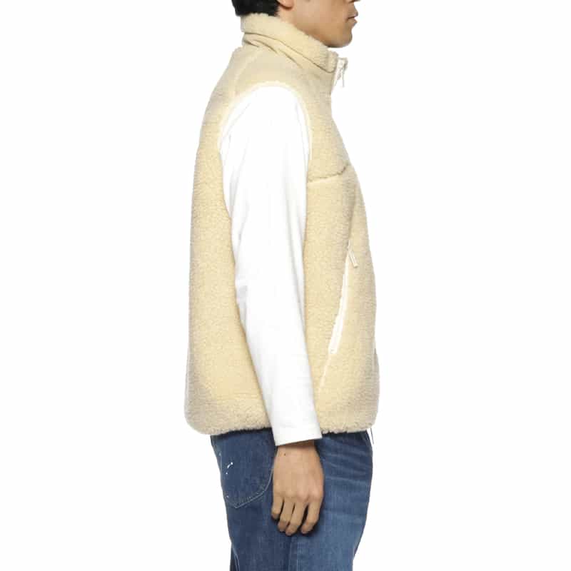 BARNEYS NEW YORK ボアフリースベスト WHITE