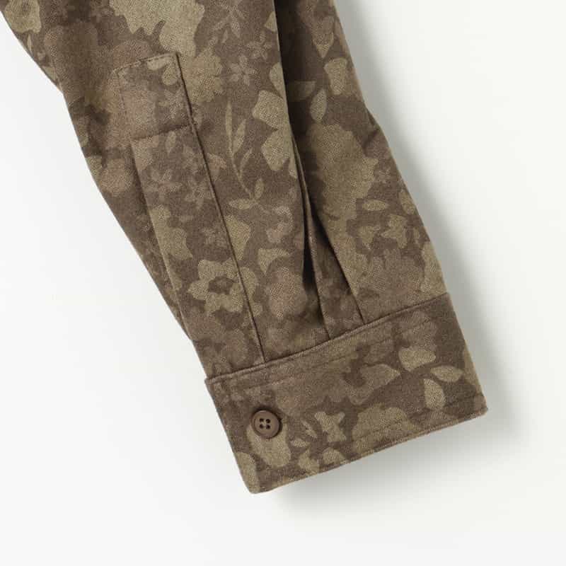 BARNEYS NEW YORK フラワー柄プリントシャツ BEIGE