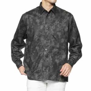 フラワー柄プリントシャツ